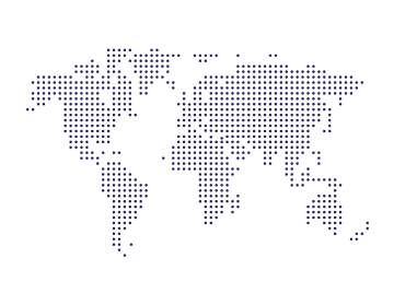 New world map with blue color dotted vector image