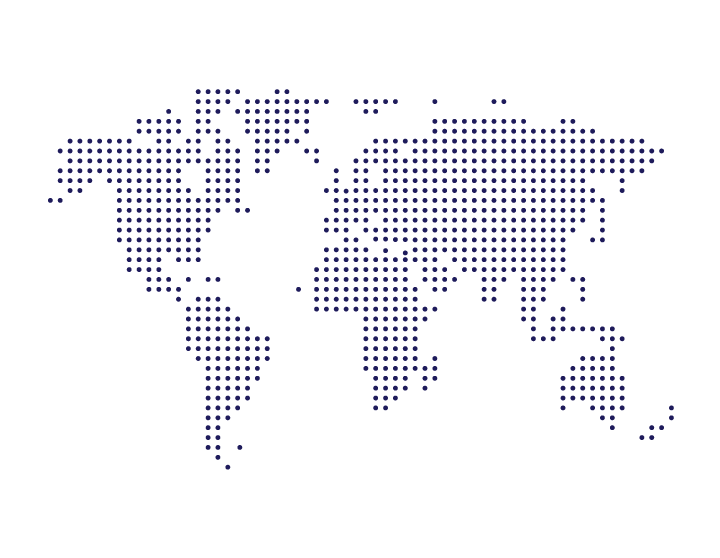 New world map with blue color dotted vector image