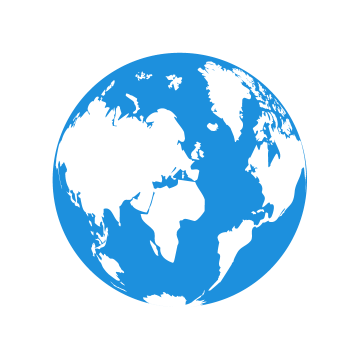 blu of earth map free image PNG