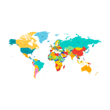 color map of the united states in PNG image