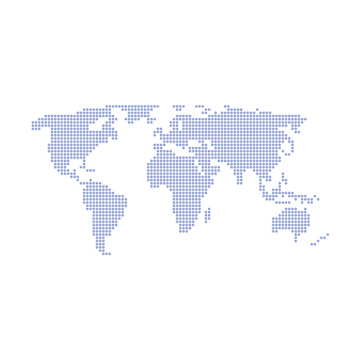 flat earth map with dotted pattern