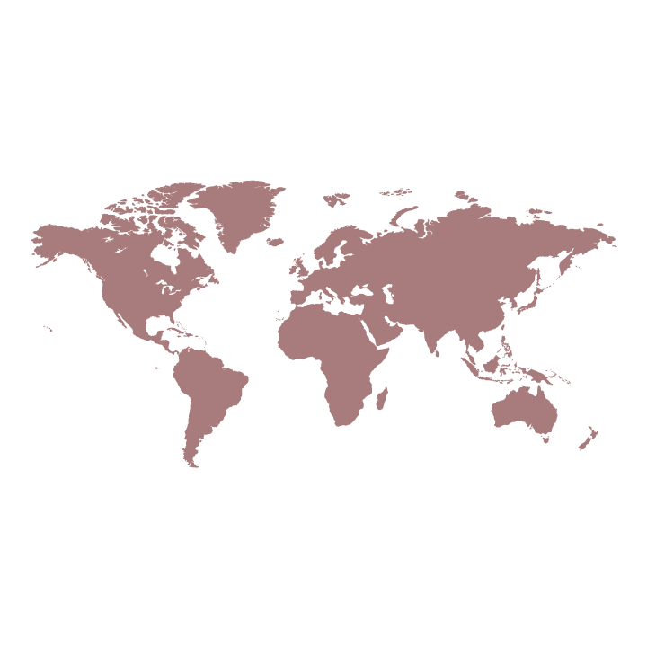 flat world map with pink color