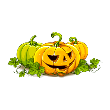 halloween happy meal with green and yellow color