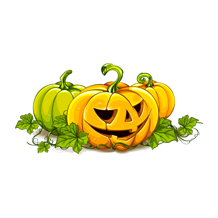 halloween happy meal with green and yellow color