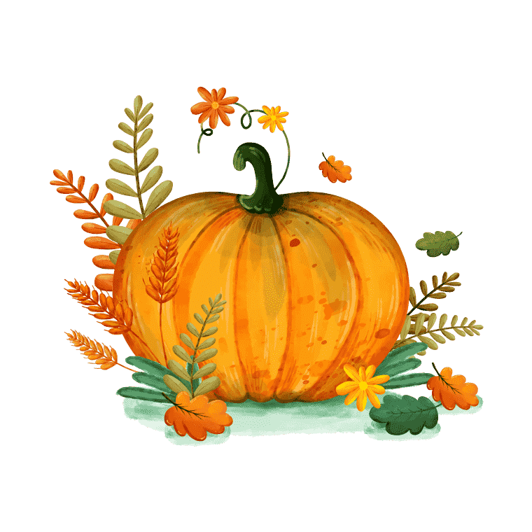 how to draw a pumpkin vegetables with flowers