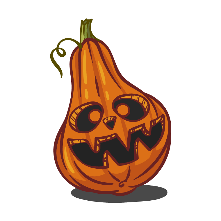 pumpkin cartoon drawing with illustration