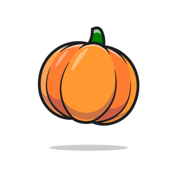 pumpkin emoji in yellow color