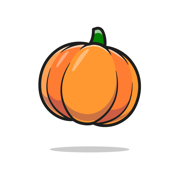 pumpkin emoji in yellow color