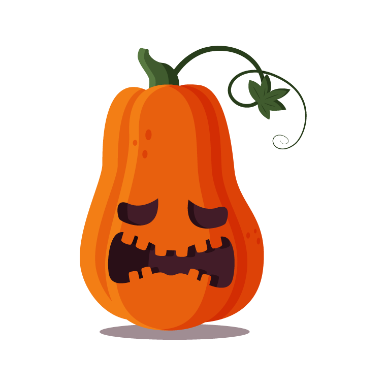 pumpkin halloween drawing with cry face