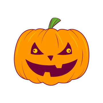 pumpkin halloween drawing with happy face