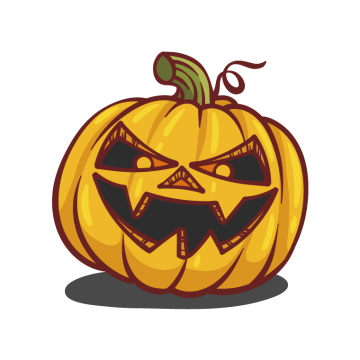 pumpkin halloween funny look free PNG