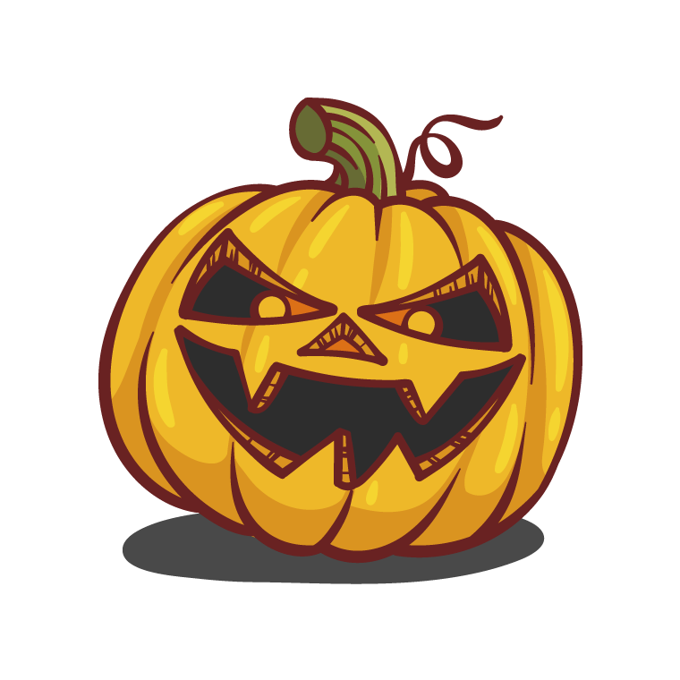 pumpkin halloween funny look free PNG