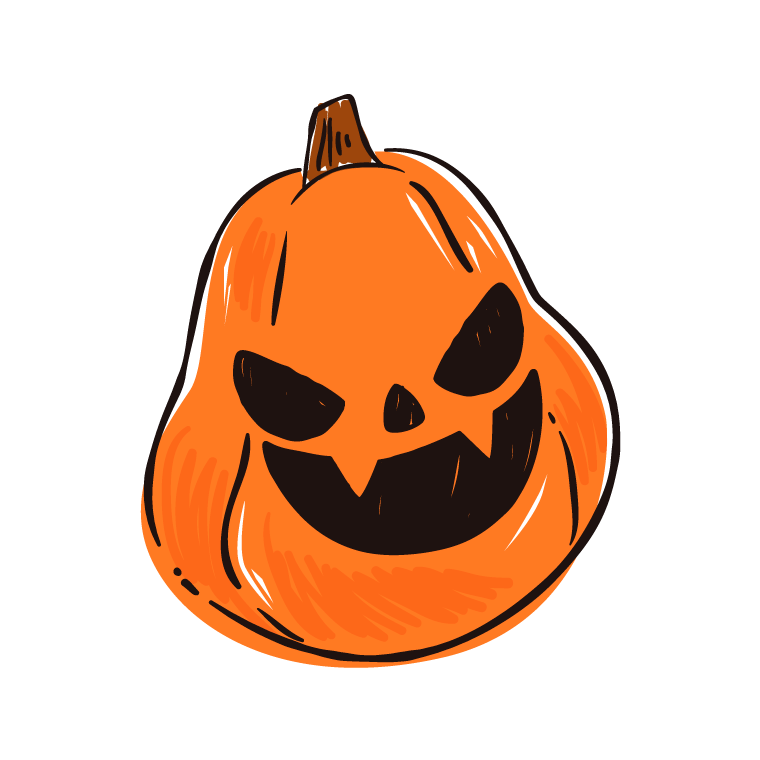 pumpkin halloween with horor face