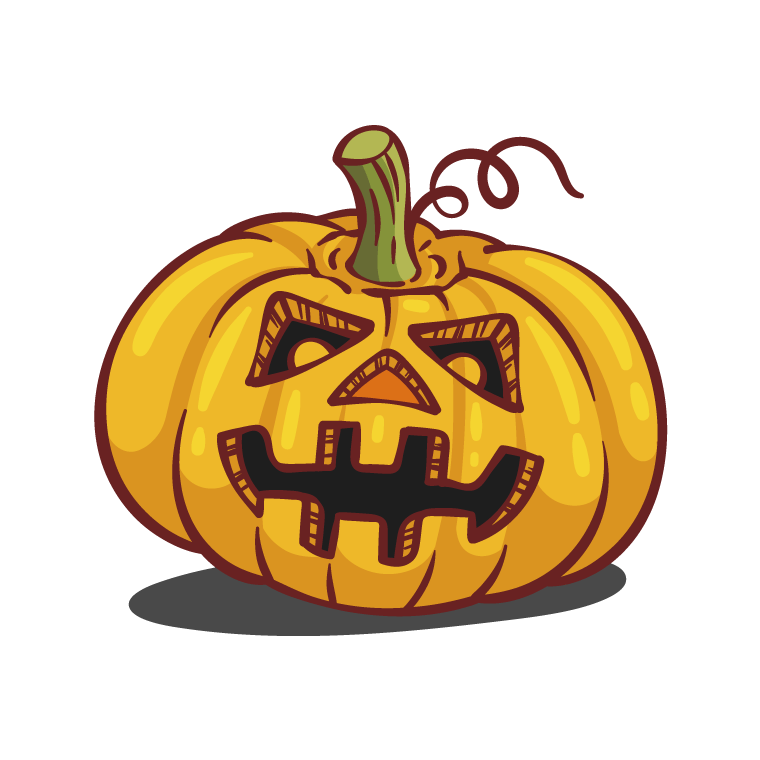 pumpkin halloween yellow color sketch PNG