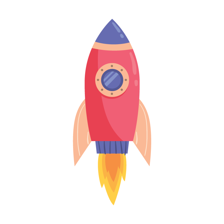rocket icon for landing page web template