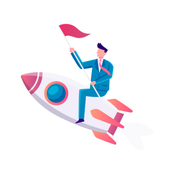rocket landing page logo for business website