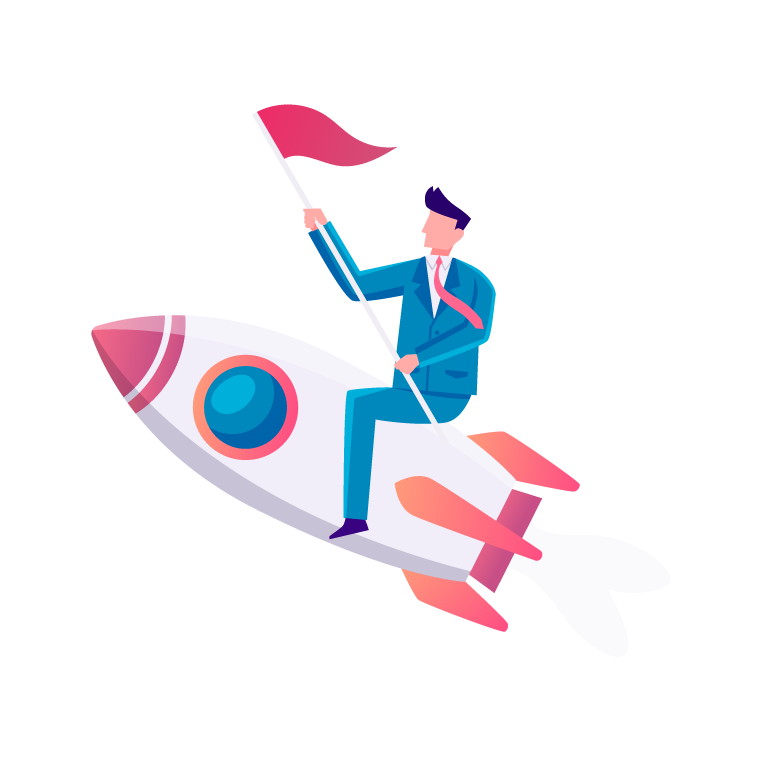 rocket landing page logo for business website
