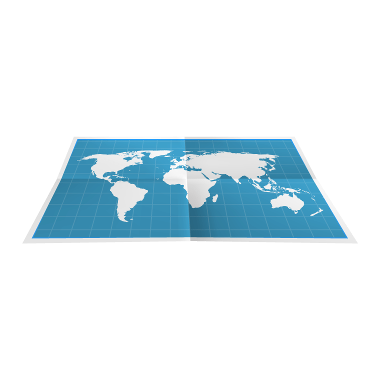 world map outline with blue color