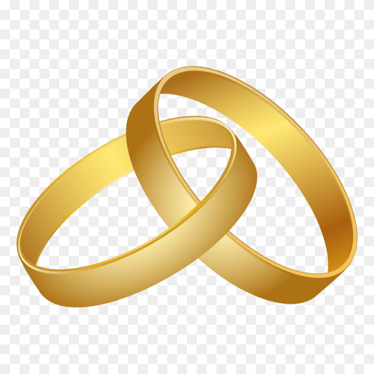 Classy Design Gold Wedding Ring Clipart Transparent Background