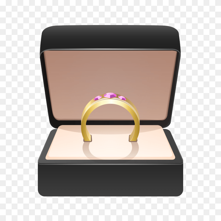 Jewelry Wedding Ring And Box Clipart Transparent Background