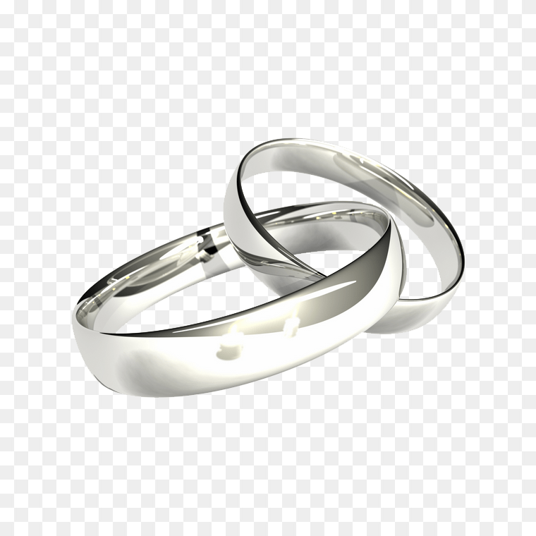 Silver Wedding Ring Transparent Background png