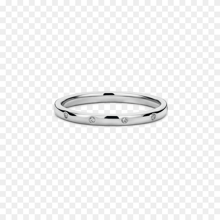 Thin Silver Color Wedding Ring Transparent Background