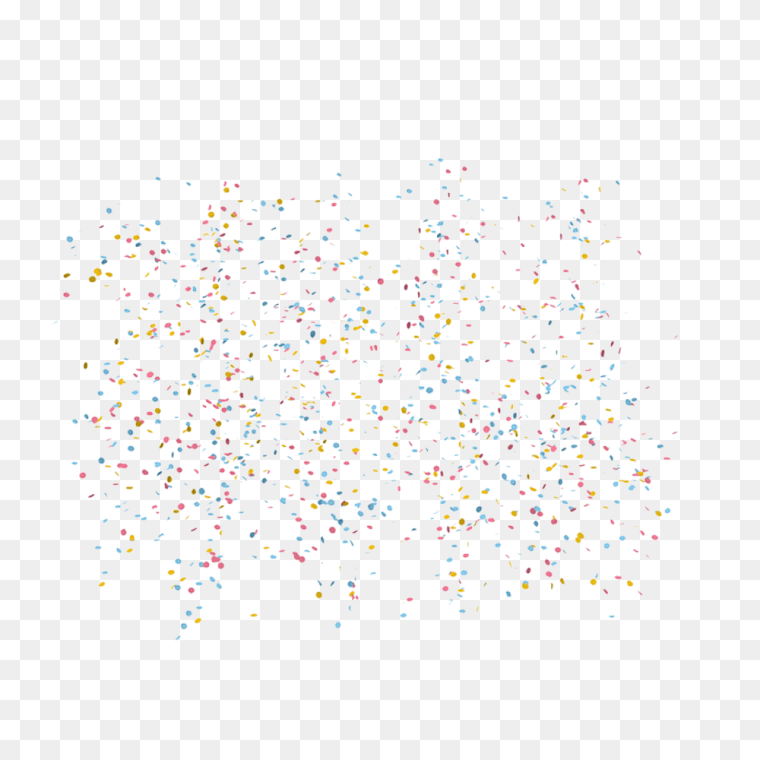 Blue Dot Paints And Gold Confetti Transparent Background