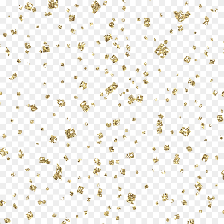 Gold Confetti Clipart Floating Material Transparent Background