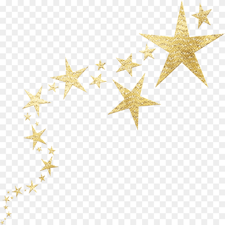 Gold Confetti Glitter Star Transparent Background
