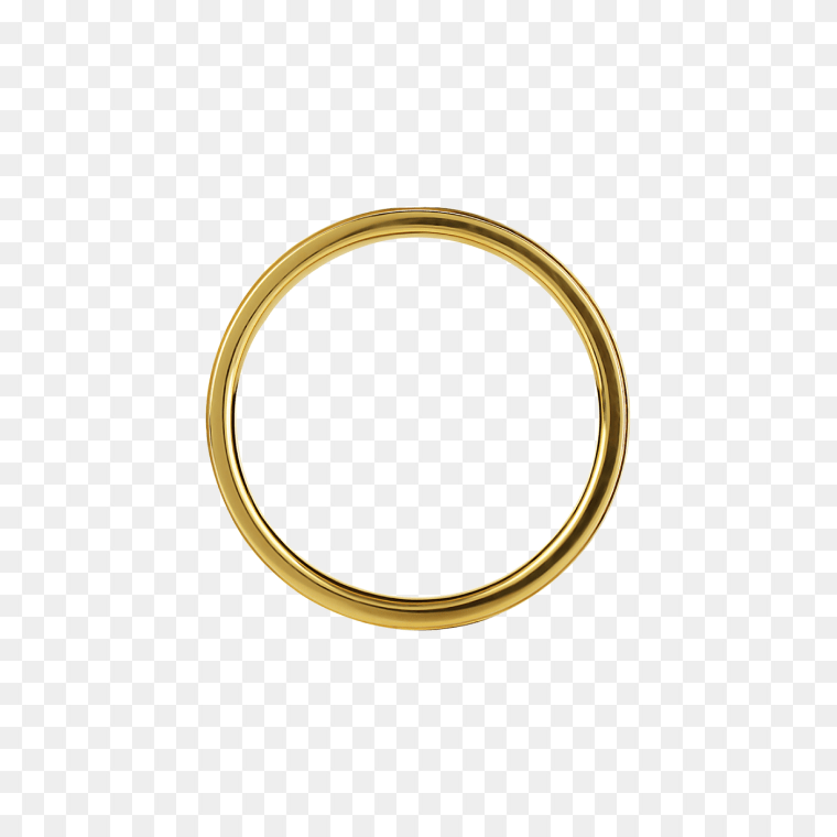 Gold Engagement Thin Wedding Ring Transparent Background