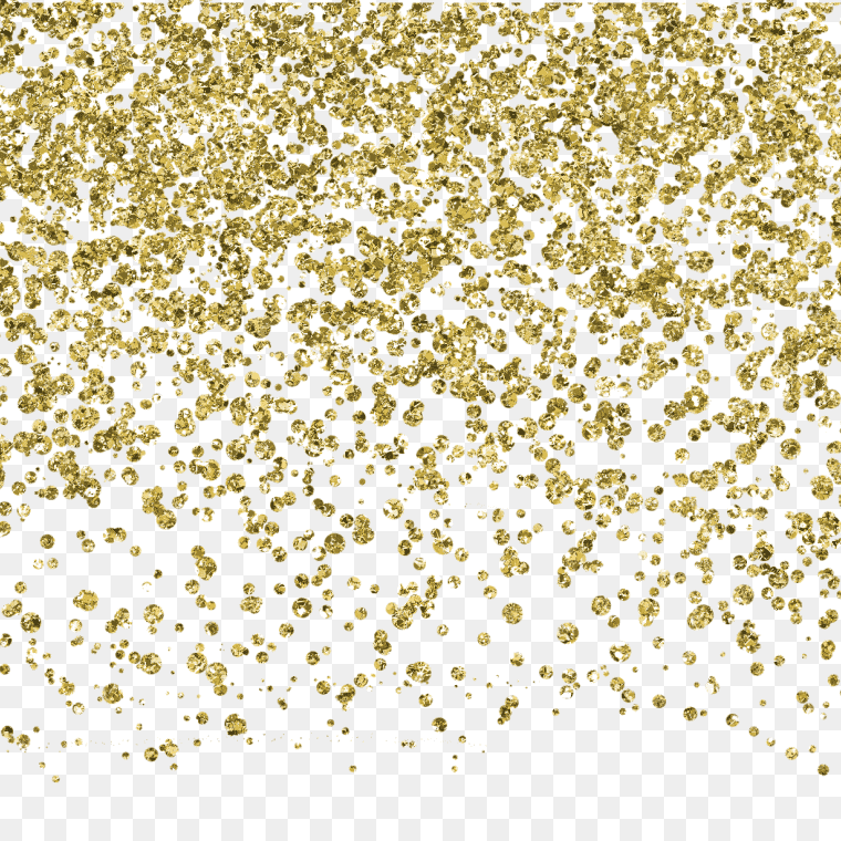 Gold powder parkling glitter transparent background-Gold Confetti