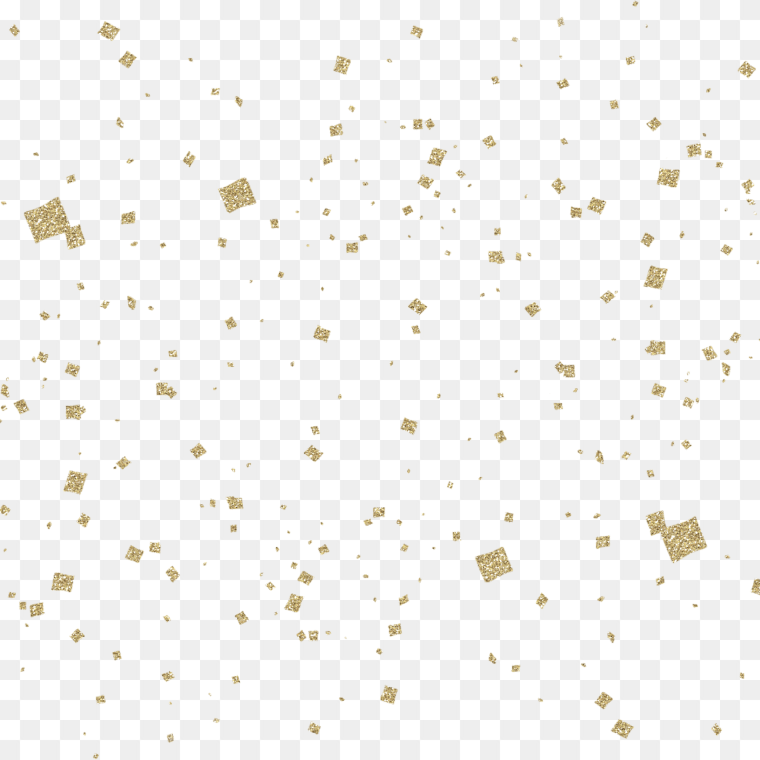 New Gold Confetti Transparent Background