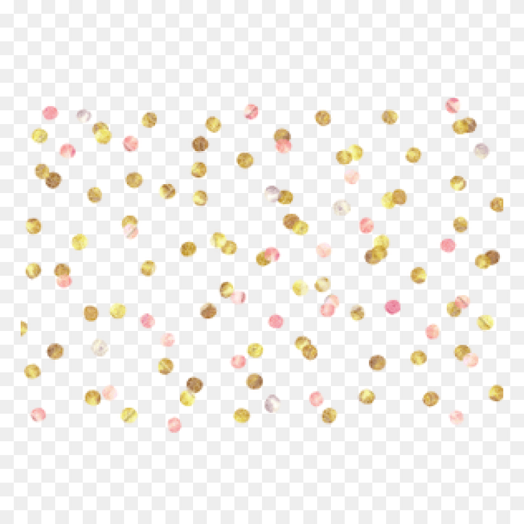 Pink And Gold Confetti Clipart Transparent Background