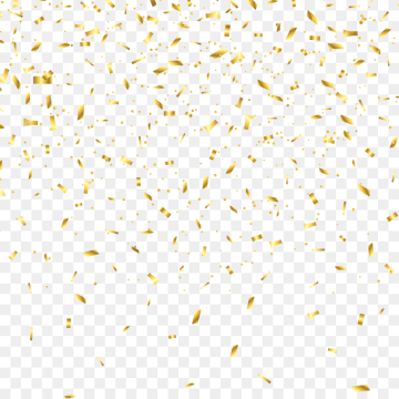 Square Gradient Color Gold Confetti Transparent Background