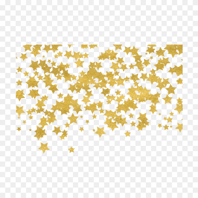 Star Gold Confetti - Gold Star Transparent Background