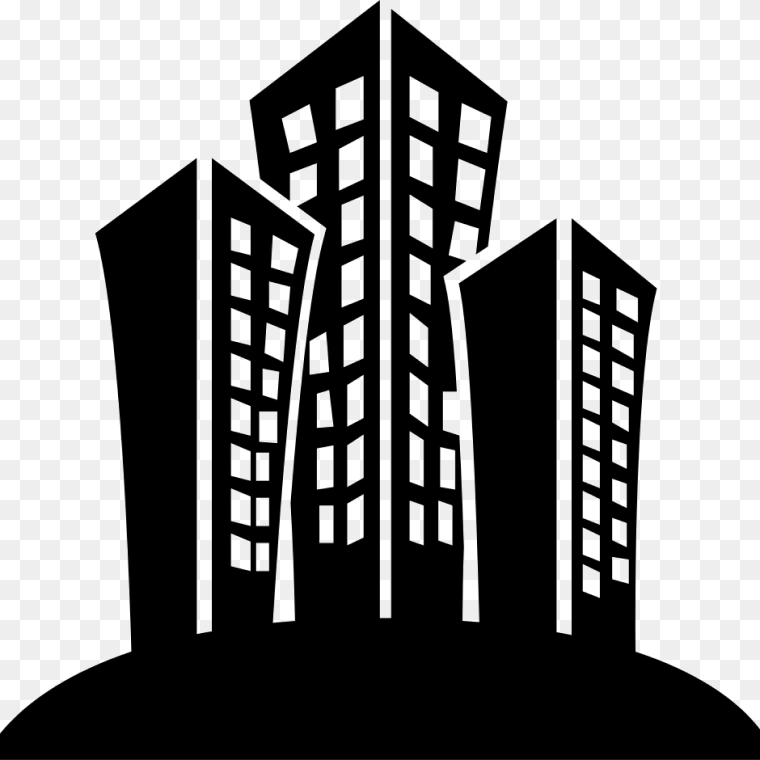 Business Apartment Building Icon Transparent Background