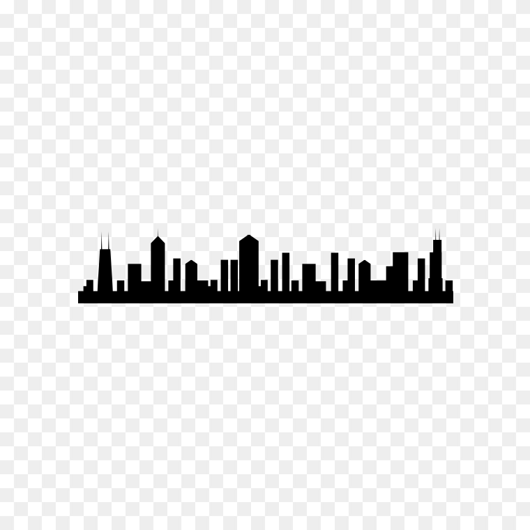 Chicago Skyline Rubber Stamp Building Icon Png Image