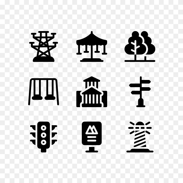 City Elements-Building Icon Transparent Background