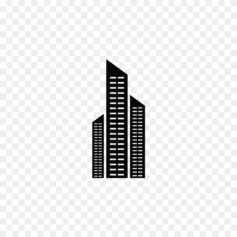 Commercial Hotel City Building Icon Transparent Background