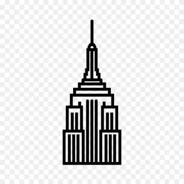 Empire State Building Icon Transparent Background