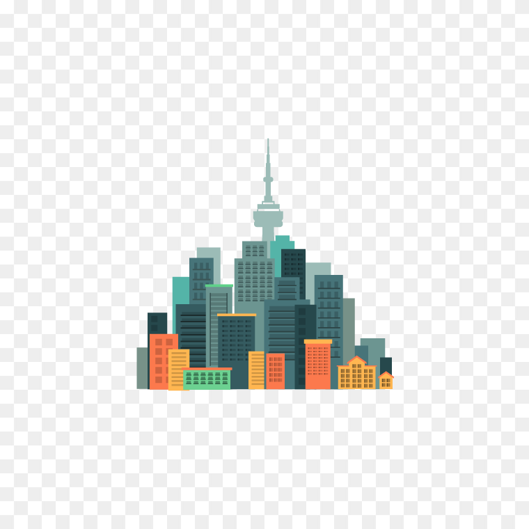 Smart Cities Lot Building Icon Transparent Background