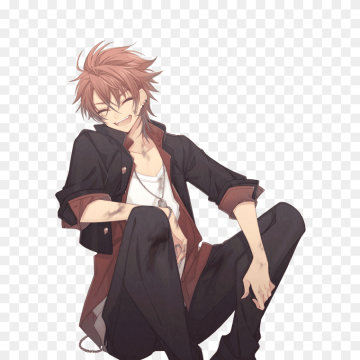 Anime Boy Sitting Transparent Image- Free PNG Download,Anime Boy Transparent Png - Bad Boy Anime Boy Png