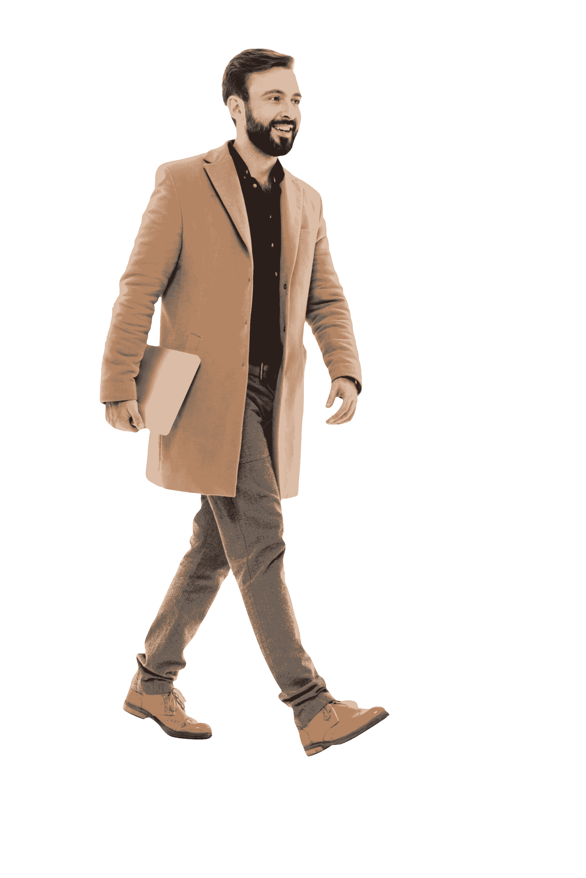 Man Walking With Book Transparent Image Free PNG Download,,Full length portrait of a confident bearded guy