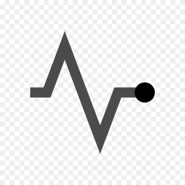 Heart rate pulse icon in black color free PNG for health and medical designs